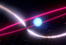 這顆白矮星沿著時空連續(xù)體拖曳
