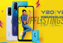 Vivo Y20系列規(guī)格和設計已泄露