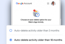 Google默認情況下自動刪除新帳戶的數(shù)據(jù)