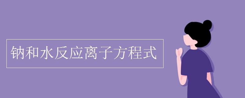 鈉和水反應離子方程式