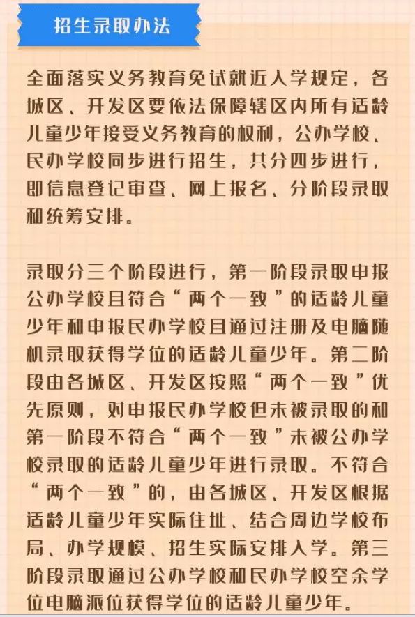 2021年長春義務教育招生入學政策解讀