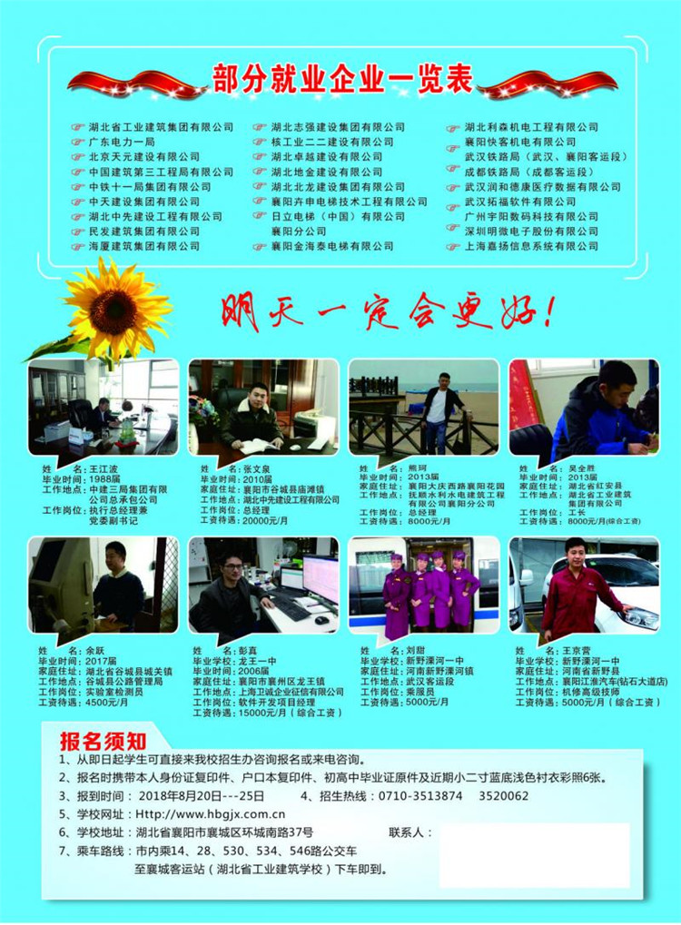 2018湖北省工業(yè)建筑學(xué)校招生計劃及簡章