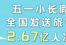 五一假期預(yù)計共發(fā)送旅客2點67億人次究竟哪里最多人呢