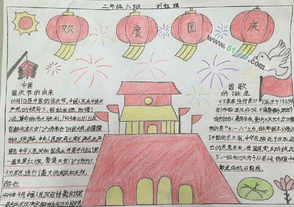 國慶節(jié)手抄報(bào)圖片大全簡單又漂亮
