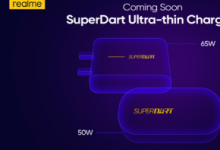 realme的65W SuperDART充電器采用標準造型