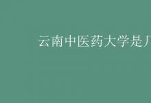 教育資訊:云南中醫(yī)藥大學(xué)是幾本