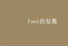 教育資訊:foot的復(fù)數(shù)