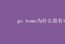 教育資訊：go home為什么沒有to