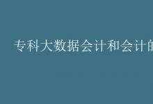 教育資訊:專(zhuān)科大數(shù)據(jù)會(huì)計(jì)和會(huì)計(jì)的區(qū)別
