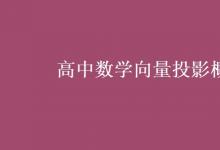 教育資訊：高中數學向量投影概念