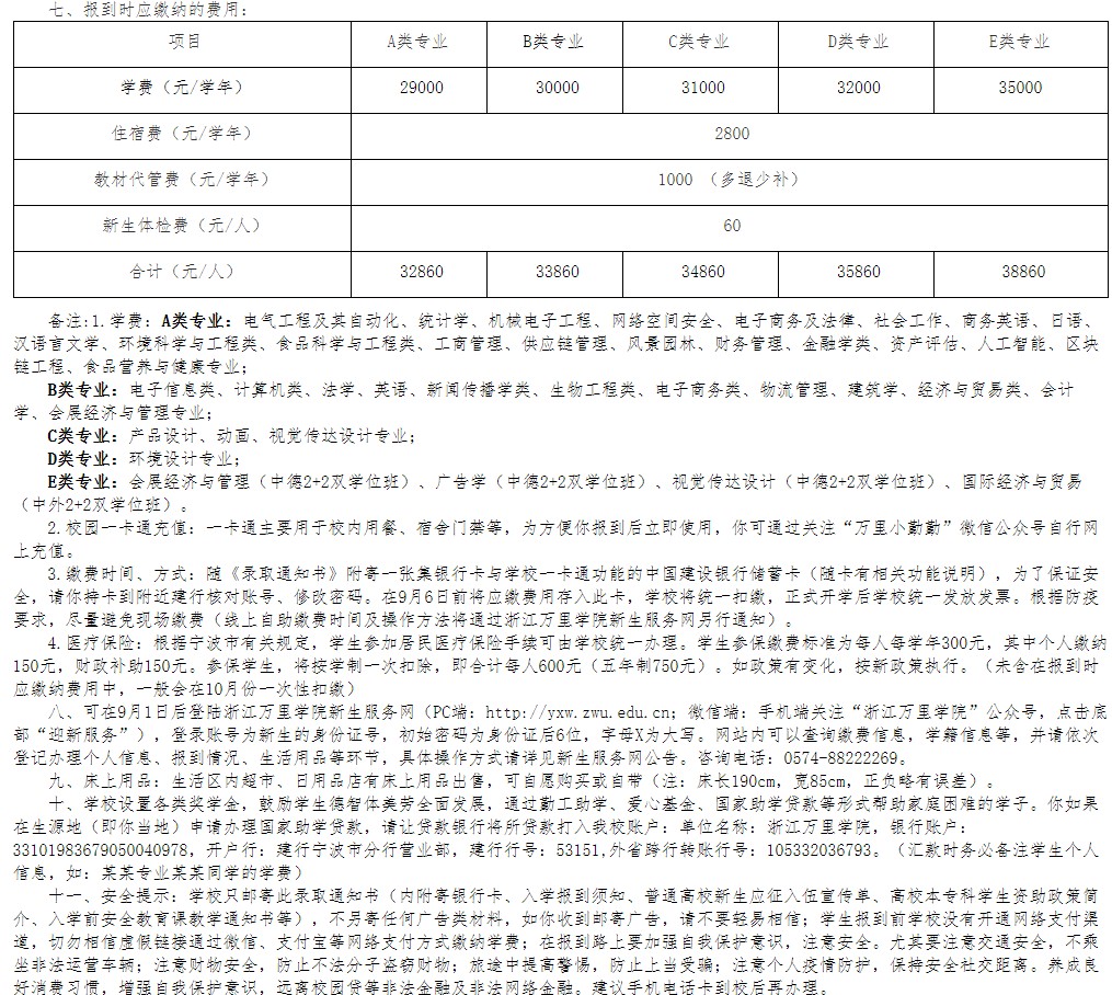 2021年浙江萬里學(xué)院迎新系統(tǒng) 報(bào)到流程及入學(xué)須知