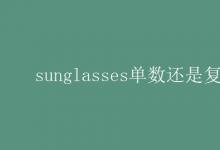教育資訊:sunglasses單數(shù)還是復(fù)數(shù)
