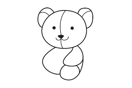 泰迪熊彩色簡(jiǎn)筆畫(huà)的畫(huà)法5
