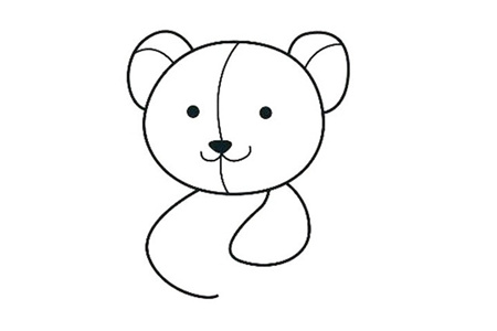 泰迪熊彩色簡(jiǎn)筆畫(huà)的畫(huà)法3