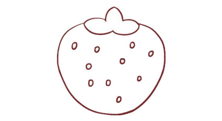 草莓彩色簡(jiǎn)筆畫的畫法2