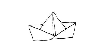 折紙船簡(jiǎn)筆畫3