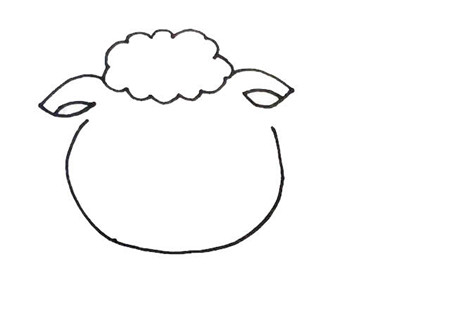 萌萌小綿羊簡(jiǎn)筆畫1