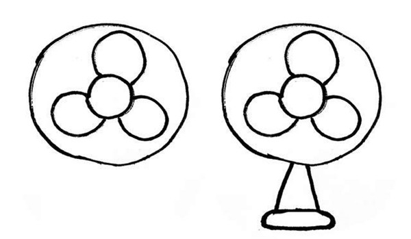 夏天電風(fēng)扇簡筆畫1