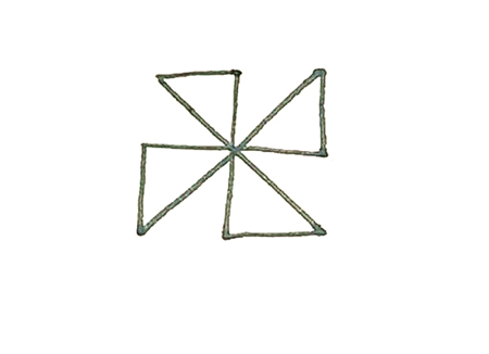 玩具風(fēng)車(chē)簡(jiǎn)筆畫(huà)的畫(huà)法3