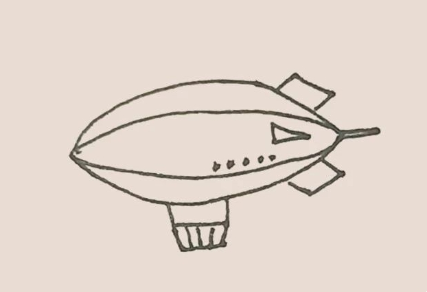 簡(jiǎn)單的飛艇簡(jiǎn)筆畫(huà)5