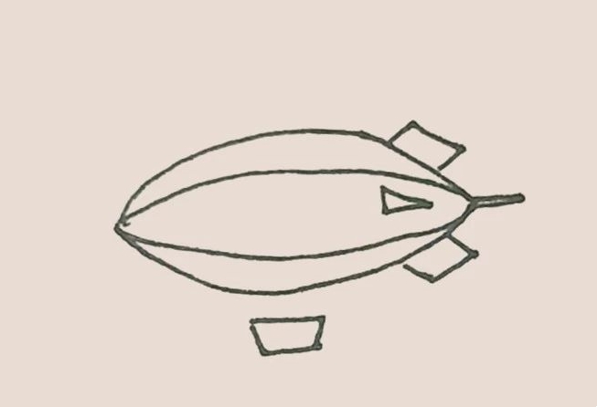 簡(jiǎn)單的飛艇簡(jiǎn)筆畫(huà)4