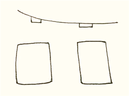 纜車簡(jiǎn)筆畫(huà)交通工具1