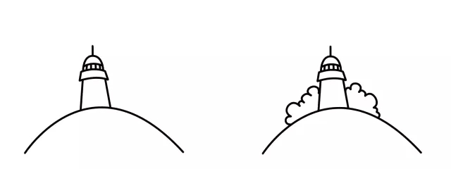 怎么畫燈塔簡(jiǎn)筆畫彩色1