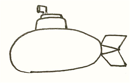 潛水艇簡(jiǎn)筆畫(huà)怎么畫(huà)2