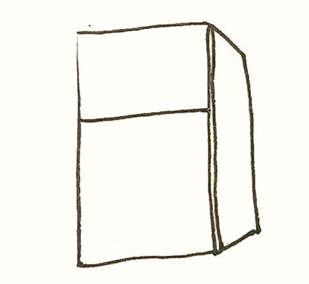 冰箱簡筆畫步驟圖2
