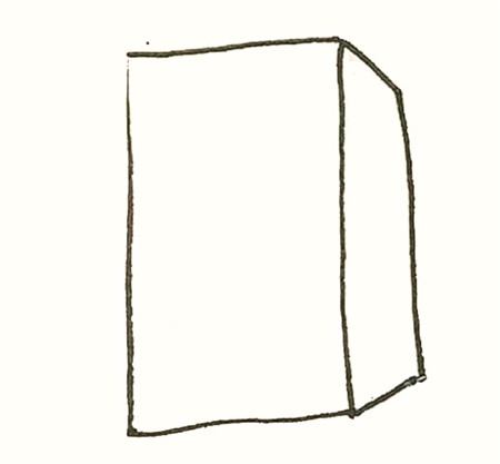 冰箱簡筆畫步驟圖1