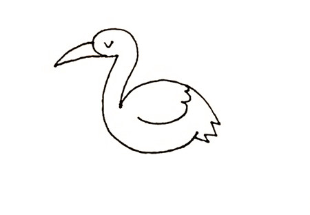 火烈鳥簡(jiǎn)筆畫彩色3