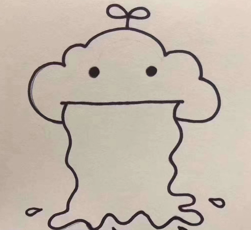 彩虹云朵簡筆畫帶顏色3