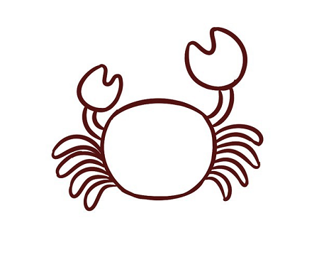 簡(jiǎn)筆畫(huà)螃蟹的簡(jiǎn)單畫(huà)法涂顏色3