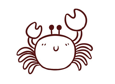 簡(jiǎn)筆畫(huà)螃蟹的簡(jiǎn)單畫(huà)法涂顏色4