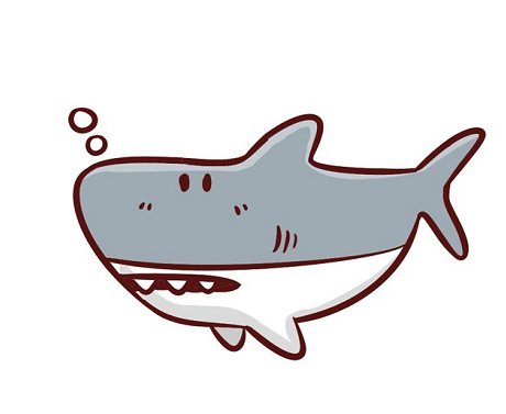 如何畫鯊魚簡筆畫步驟 幼兒園畫鯊魚的簡筆畫步驟6