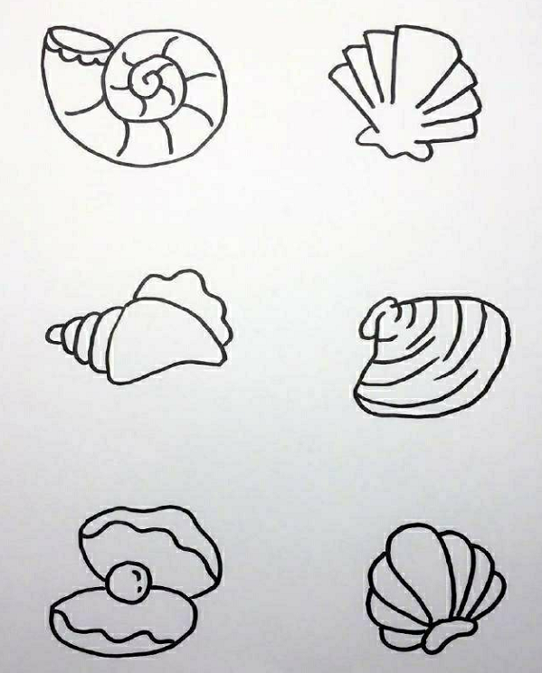 海底世界素材簡筆畫7