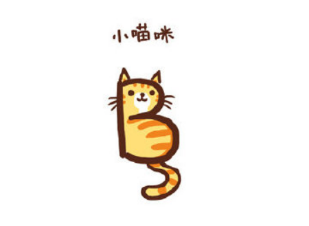 小貓咪簡(jiǎn)筆畫可愛涂色 最最最簡(jiǎn)單的小貓咪怎么畫3