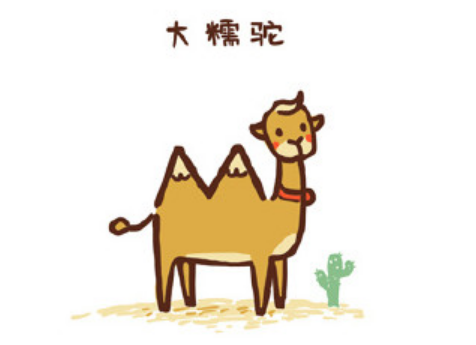 駱駝簡(jiǎn)筆畫步驟畫法 字母M簡(jiǎn)筆畫圖片大全4