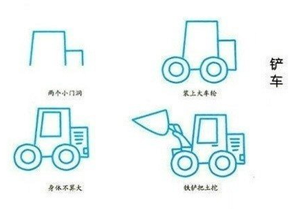 工程車簡(jiǎn)筆畫圖片大全畫法幼兒3
