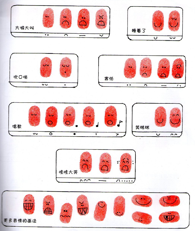 指紋簡筆畫創(chuàng)意圖片小動(dòng)物6