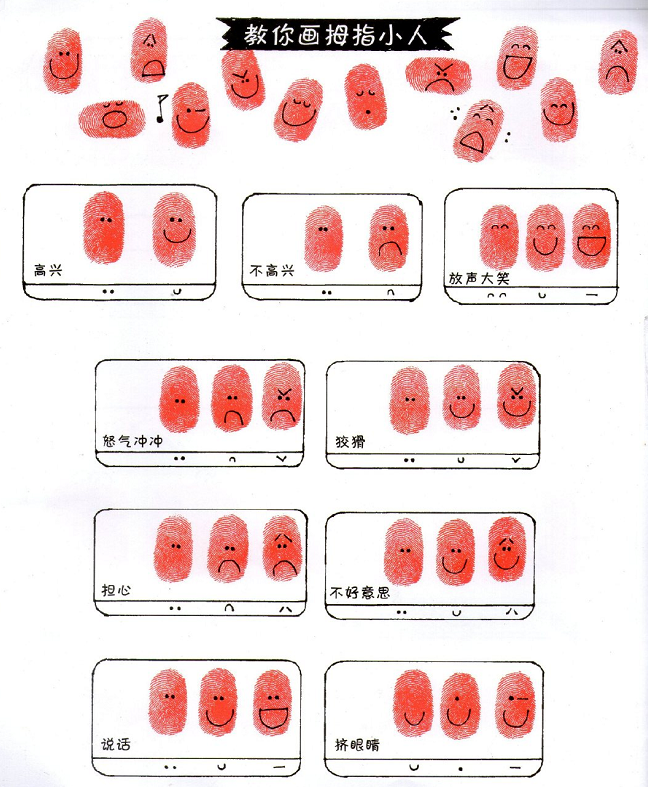 指紋簡筆畫創(chuàng)意圖片小動(dòng)物5