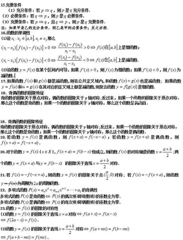 高一數學學霸筆記整理