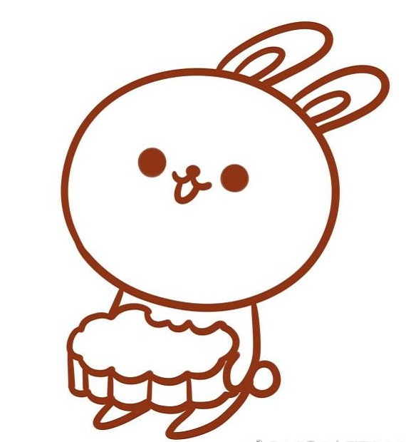 玉兔的簡筆畫怎么畫特別漂亮5