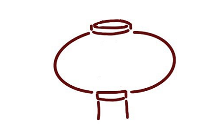 紅燈籠簡(jiǎn)筆畫怎么畫3