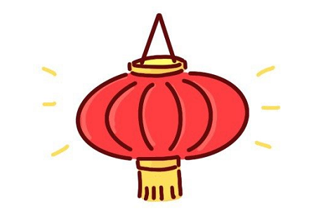 紅燈籠簡(jiǎn)筆畫怎么畫6
