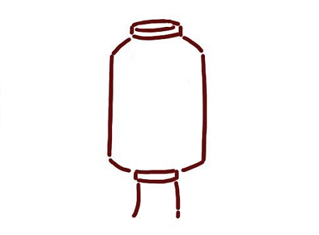 燈籠簡(jiǎn)筆畫(huà)步驟圖解3