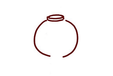 中秋節(jié)燈籠簡筆畫圖片畫法2