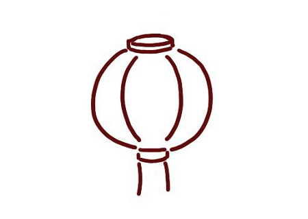 中秋節(jié)燈籠簡筆畫圖片畫法4