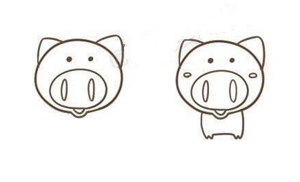 豬豬簡(jiǎn)筆畫圖片大全可愛3