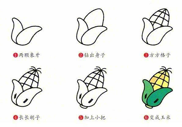 多種蔬菜的簡(jiǎn)筆畫(huà)圖片大全3